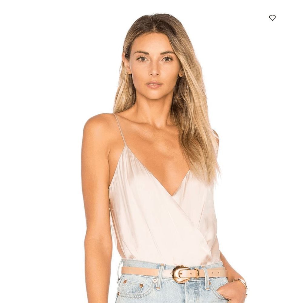 NWT Lovers and Friends Leo Cami Bodysuit in Champagne Size S